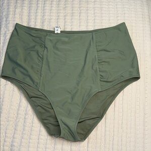 Aerie High-Waisted Bikini Bottoms – Size XL 🌿💚 Full Coverage